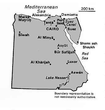 [Country map of Egypt]