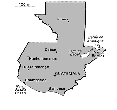[Country map of Guatemala]