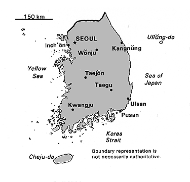 [Country map of Korea, South]