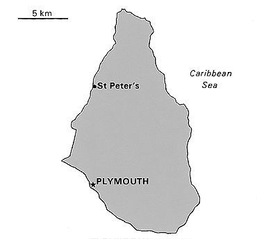 [Country map of Montserrat]