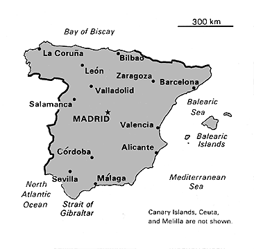 [Country map of Spain]