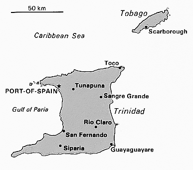 [Country map of Trinidad and Tobago]