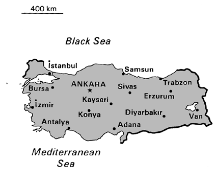 [Country map of Turkey]